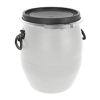 Бочка пластиковая 48 л с хомутом белая в Кемерово