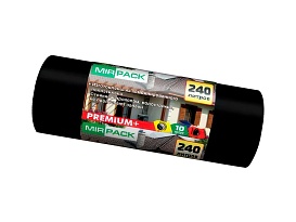 Мешки для мусора 240 л, ароматизированные, черные, в рулоне 10 шт., ПВД 45 мкм, 1300х930 мм, PREMIUM+, 24010830 в Кемерово Мешки для мусора 240 л, ароматизированные, черные, в рулоне 10 шт., ПВД 45 мкм, 1300х930 мм, PREMIUM+, 24010830 в Кемерово