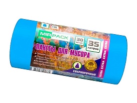 Мешки для мусора 35 л, ароматизированные, синие, в рулоне 30 шт., ПНД, 12 мкм, 640х500 мм, EXTRA, 3530661 в Кемерово