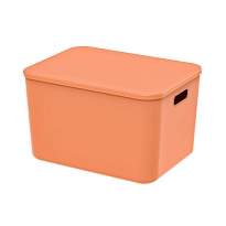 Ящик пластиковый вкладываемый оранжевый 410х305х245 мм в Кемерово