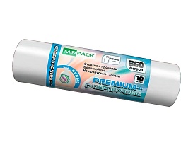 Мешки для мусора 360 л, белые, в рулоне 10 шт., ПВД 65 мкм, 1400х1000 мм, PREMIUM+, 3601015302 в Кемерово