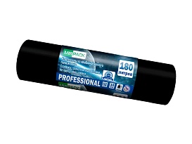 Мешки для мусора 180 л, ароматизированные, черные, в рулоне 10 шт., ПВД, 30 мкм, 1100х930 мм, PROFESSIONAL, 1801044 в Кемерово