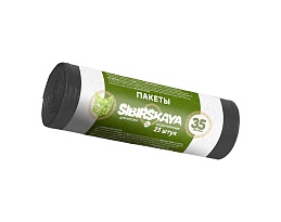 Мешки для мусора 30 л, черные, в рулоне 25 шт., ПНД, 7 мкм, 580х480 мм, SIBIRSKAYA, 101-003 S в Кемерово