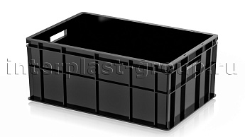 Ящик для молока, мяса, овощей и фруктов сплошной усиленный черный в Кемерово Ящик для молока, мяса, овощей и фруктов сплошной усиленный черный в Кемерово