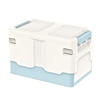 Ящик пластиковый складной белый, дно голубое, 370х240х240 мм в Кемерово