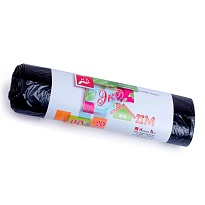 Мешки для мусора 60 л, черные, в рулоне 20 шт., ПНД, 7 мкм, 700х600 мм, Концепция Быта ЭкоДом, 601349 в Кемерово