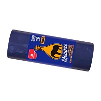 Мешки для мусора 240 л, синие, рулон 10 шт., ПВД 36 мкм, 1350х900 мм, Уфа Пак, МВ1854 (МВ 240-10с) в Кемерово Мешки для мусора 240 л, синие, рулон 10 шт., ПВД 36 мкм, 1350х900 мм, Уфа Пак, МВ1854 (МВ 240-10с) в Кемерово