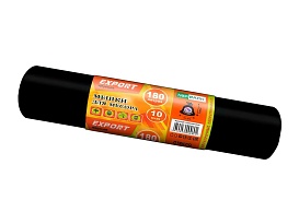 Мешки для мусора 180 л, ароматизированные, черные, в рулоне 10 шт., ПВД, 80 мкм, 1100х930 мм, EXPORT, exp18010142 в Кемерово
