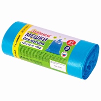 Мешки для мусора 35 л, синие, в рулоне 30 шт., ПНД, 10 мкм, 600х500 мм, Любаша, 608091 в Кемерово Мешки для мусора 35 л, синие, в рулоне 30 шт., ПНД, 10 мкм, 600х500 мм, Любаша, 608091 в Кемерово