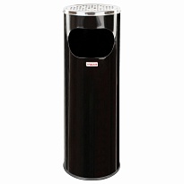 Урна с пепельницей 18 литров, нержавеющая сталь, черная, LAIMA PROFESSIONAL в Кемерово