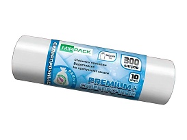 Мешки для мусора 300 л, белые, в рулоне 10 шт., ПВД 70 мкм, 1400х1000 мм, PREMIUM+, 300101602 в Кемерово Мешки для мусора 300 л, белые, в рулоне 10 шт., ПВД 70 мкм, 1400х1000 мм, PREMIUM+, 300101602 в Кемерово
