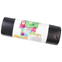 Мешки для мусора 220 л, черные, в рулоне 10 шт., ПВД, 29 мкм, 1100х830 мм, Концепция Быта ЭкоДом, 604924 в Кемерово