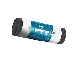 Мешки для мусора 120 л, черные, в рулоне 10 шт., ПНД, 14 мкм, 1100х700 мм, SIBIRSKAYA, 101-008 S в Кемерово Мешки для мусора 120 л, черные, в рулоне 10 шт., ПНД, 14 мкм, 1100х700 мм, SIBIRSKAYA, 101-008 S в Кемерово
