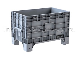 Контейнер iBox сплошной на ножках с краном серый в Кемерово